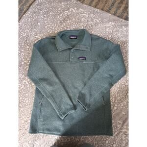 Patagonia Women's Medium Better Sweater Marsupial Fleece 1/4 Snap Pullover Green
